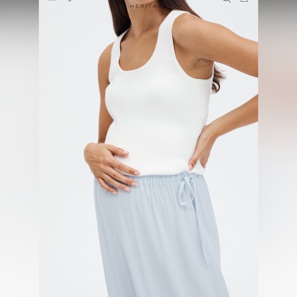 NWTs, LEGOE HERITAGE, HOLIDAY RAYON PANTS II, SKY, US Size S, LEGOE Size 0